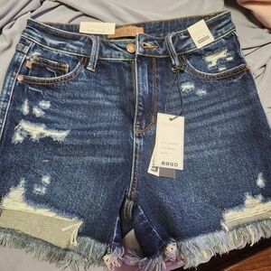 Judy Blue Women's Distressed Denim Shorts.